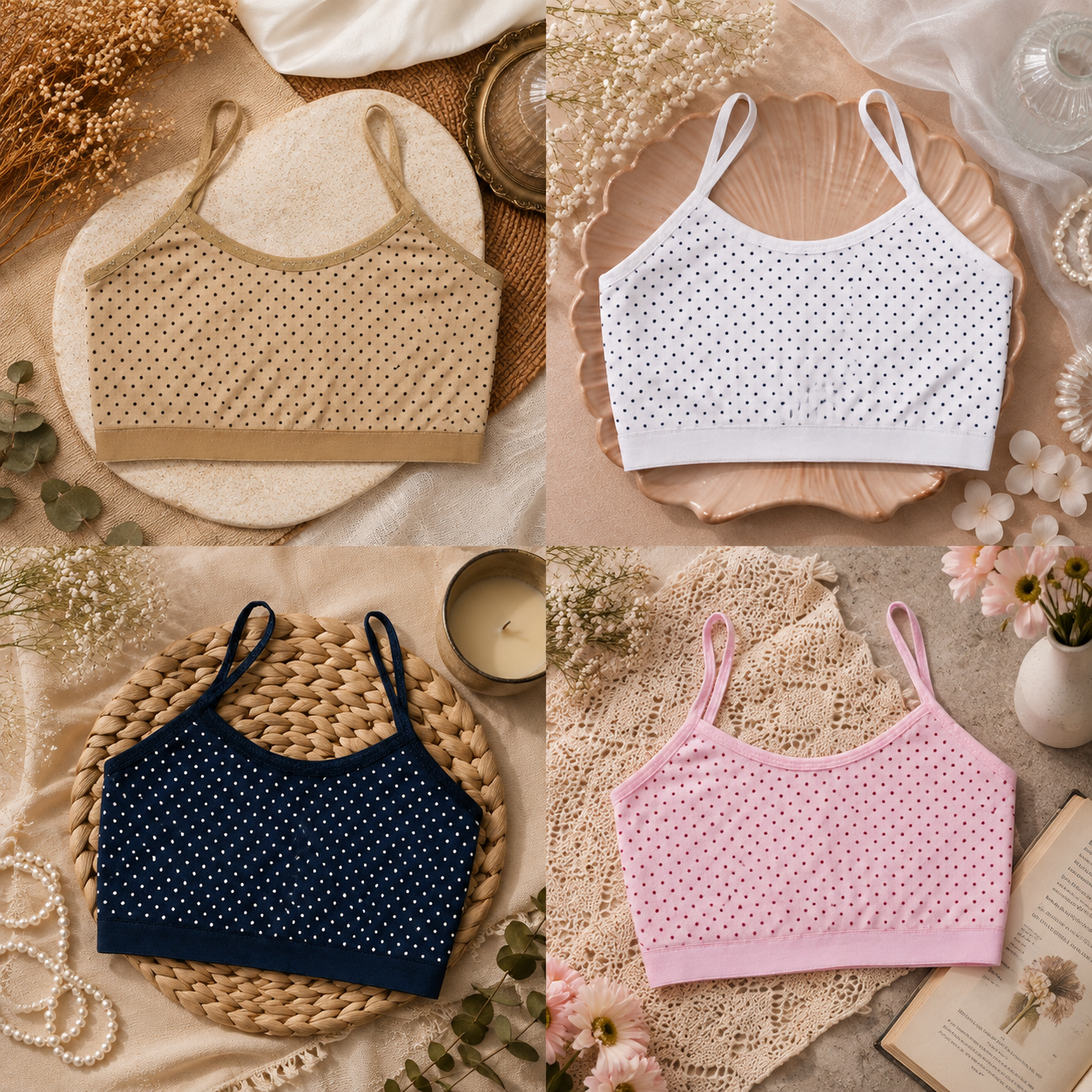 Polka Dot Cotton Biddies— Free Size for age 18 and above!
