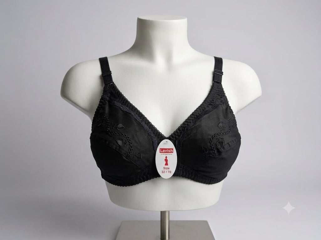 Comfortable Cotton Bra (Embroidered)