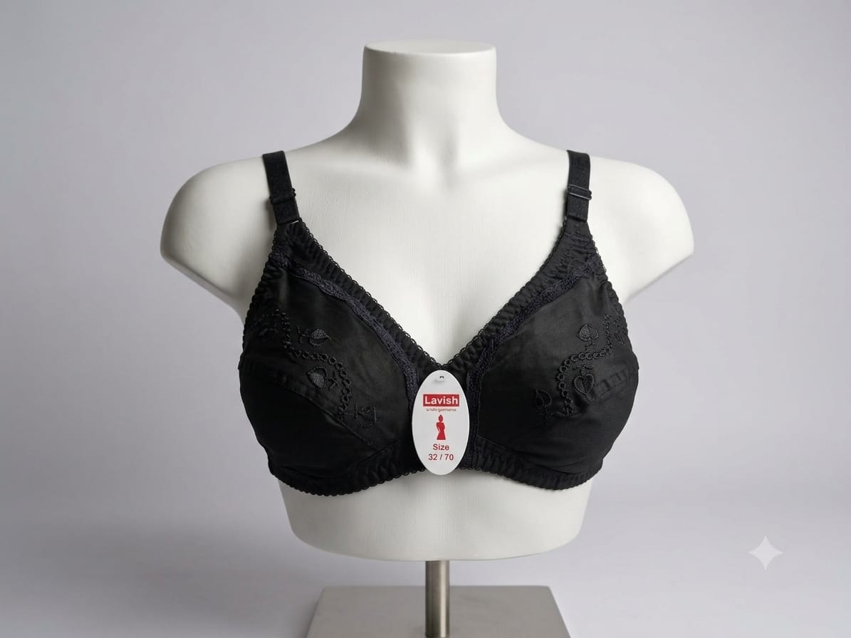 Comfortable Cotton Bra (Embroidered)