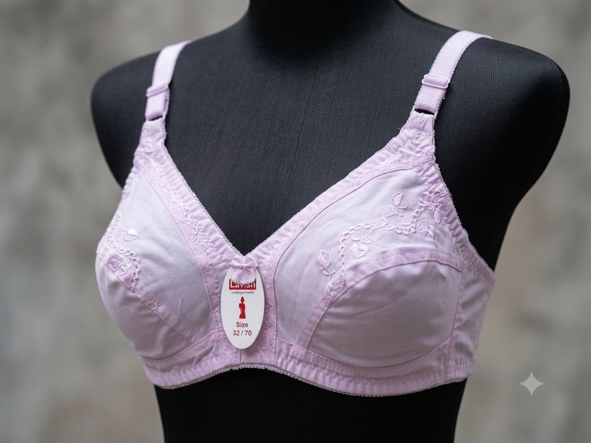 Comfortable Cotton Bra (Embroidered)