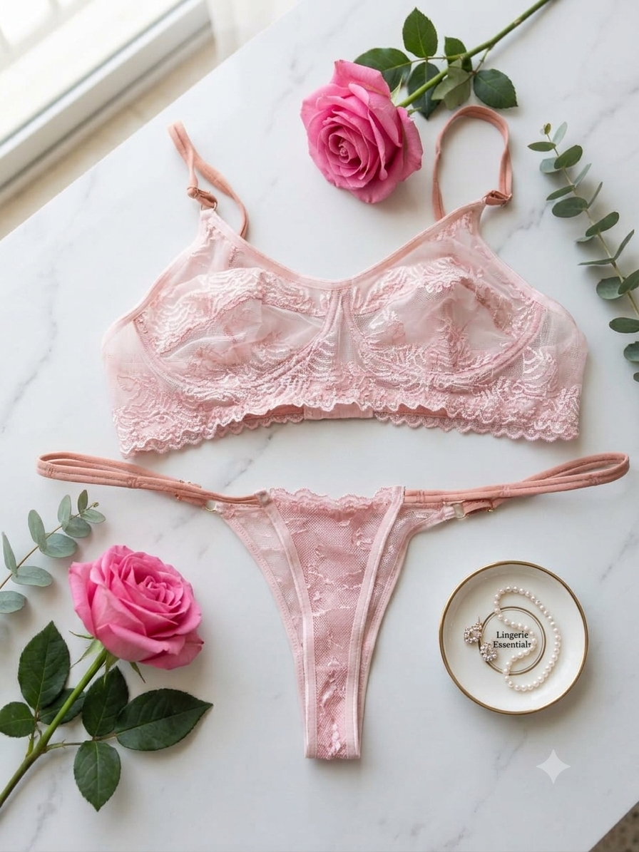 Fancy Net/ Lace Bra & Panty Set