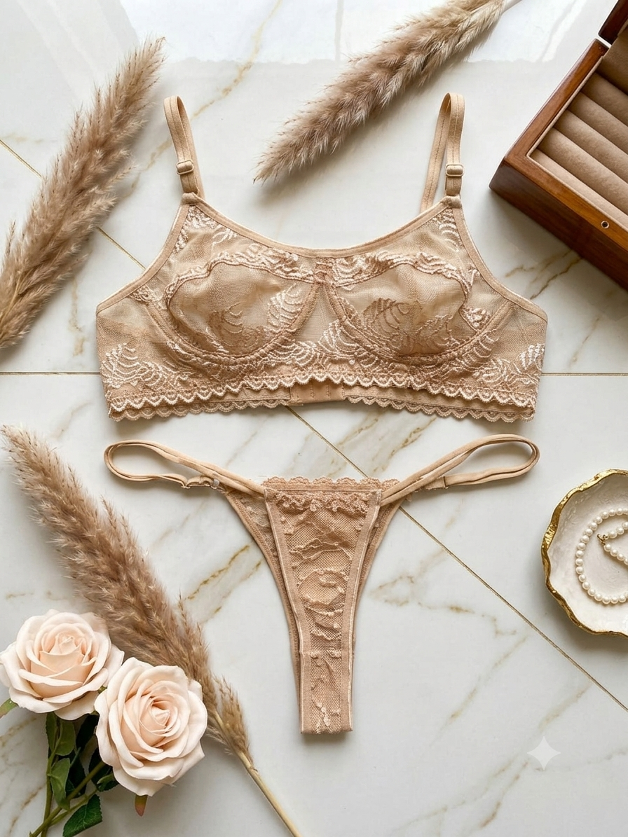 Fancy Net/ Lace Bra & Panty Set